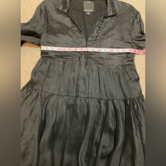 C/MEO Collective Black Mini Dress Cotton Linen Boho Women Small or 4 - Picture 5 of 8